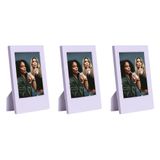 Instax Mini Film Uyumlu Lila 3'lü Klasik Fotoğraf Çerçeve Seti
