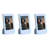 Instax Mini Film Uyumlu Mavi 3'lü Klasik Fotoğraf Çerçeve Seti