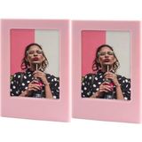 Instax Mini Film Uyumlu Pembe 2'li Mıknatıslı Fotoğraf Çerçeve Seti - Çok Renkli