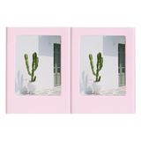 Instax Mini Film Uyumlu Pembe 2'li Mıknatıslı Fotoğraf Çerçeve Seti