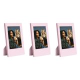 Instax Mini Film Uyumlu Pembe 3'lü Klasik Fotoğraf Çerçeve Seti
