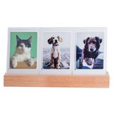 Instax Mini Led Işıklı 3'lü Ahşap Fotoğraf Çerçevesi