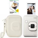 Instax Mini Liplay Fotoğraf Makinesi 20'li Film Çantalı Set - Beyaz
