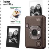 Instax mini LiPlay Hybrid Deep Bronze Fotoğraf Makinesi-10'lu Film ve Çerçeve Hediye Seti