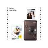Instax Mini Liplay Hybrid Fotoğraf Makinesi + 20 'li Film kahverengi