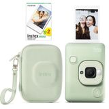 Instax Mini LiPlay Hybrid Fotoğraf Makinesi 20'li Film Liplay Çantalı Set (Matcha Green)