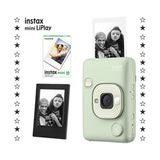 Instax Mini Liplay Hybrid Matcha Green Fotoğraf Makinesi-10'lu Film ve Çerçeve Hediye Seti - Yeşil