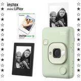 Instax mini LiPlay Hybrid Matcha Green Fotoğraf Makinesi-10'lu Film ve Çerçeve Hediye Seti