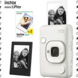 Instax mini LiPlay Hybrid Misty White Fotoğraf Makinesi-20'li mini Film ve Çerçeve Hediye Seti