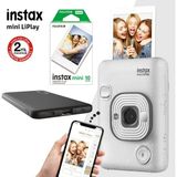 Instax Mini Liplay Hybrid Stone White Fotoğraf Makinesi - 10'lu Mini Film ve Powerbank