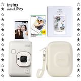 Instax Mini LiPlay Misty White 20'li Film Albüm Çanta ve Fotoğraf Makinesi Hediye Seti