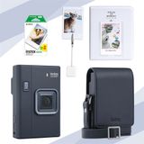 Instax Mini Liplay Plus Midnight Blue Çanta Albüm Kıskaç 20'li Film ve Fotoğraf Makinesi Hediye Seti