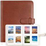 Instax Mini Serisi Uyumlu 256 Fotoğraf Kapasiteli Albüm (9x6 Cm'e Kadar Fotoğraflar Için) - Kahverengi