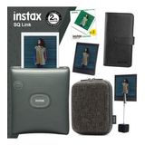 Instax SQ Link Yeşil Yazıcı 20li Square Film Kılıf Albüm Pleksi Çerçeve ve Kıskaçlı Stand