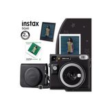 Instax SQ40 Siyah 10'lu Kare Film Deri Kılıf Pleksi Çerçeve ve Fotoğraf Makinesi