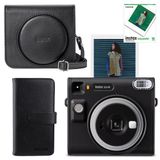 Instax SQ40 Siyah 10'lu Kare Film Deri Kılıf Siyah Albüm ve Fotoğraf Makinesi