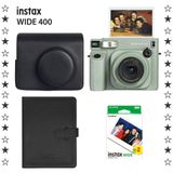Instax Wide 400 Yeşil Deri Çanta Albüm 20'li Film ve Fotoğraf Makinesi Hediye Seti