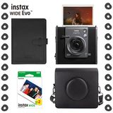 Instax Wide Evo 20'li Film Albüm Deri Kılıflı ve Fotoğraf Makinesi Hediye Seti