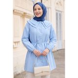 InStyle Bebe Yaka Düğmeli Bebe Mavisi Tunik