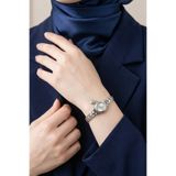 InStyle Beyaz Minimal Kalp Charmlı Gümüş-Beyaz Kadın Kol Saati