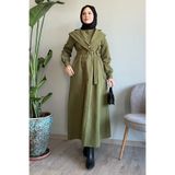 InStyle Bolerolu Kemerli Haki Trençkot