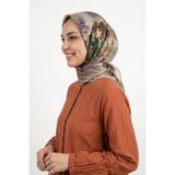 InStyle Botanik Desenli Yeşil Soft Pamuk Eşarp