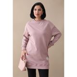 InStyle Etiket Detay Basic Gül Kurusu Tunik