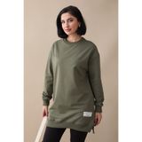 InStyle Etiket Detay Basic Haki Tunik