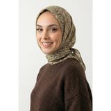 InStyle Floral Desenli Bej Soft Pamuk Eşarp