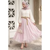 InStyle Hasır Kemerli Pembe Tül Etek