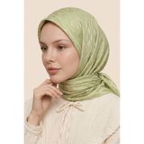 InStyle Oval Desen Ayrobin Jakar Eşarp - Fıstık Yeşili