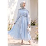 InStyle Tokalı Bolerolu Bebe Mavisi Elbise