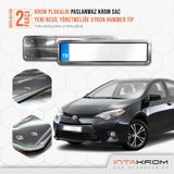 intakrom Toyota Corolla Uyumlu Krom Plakalık - Hummer Tip 2 Adet