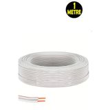 inteknoloji 1 METRE Beyaz 2*0,75 Hoparlör Ses Sitemi Kablosu - Hoporlör Elektrik Tesisat Kordon Kablosu