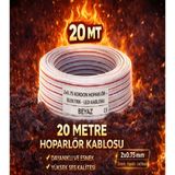 Inteknoloji 20 Metre Elektrik - LED - Hoparlör Kablosu 2x0.75 mm – Dayanıklı ve Esnek Beyaz Kordon Kablo - RENK