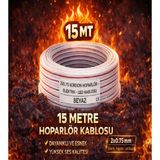 İnteknoloji Inteknoloji 15 Metre Elektrik - LED - Hoparlör Kablosu 2x0.75 mm – Dayanıklı ve Esnek Beyaz Kordon Kablo - RENK