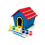 İntelliGames Ahşap Oyuncak Kuş Evi ve Ev Boyama Seti, Ahşap Boyama Evi, Ahşap Oyuncak Yapboz Kuş Evi