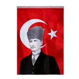İnter Atatürklü Bayrak 70X105 Atatürklü Türk Bayrağı