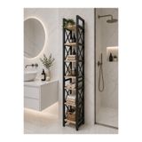 İnter Home MINIMAL BANYO RAFI 8 KATLI PLASTIK AHŞAP