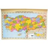 İnter Inter INT-820 70CMX100CM Çitali Askili Türkiye Siyasi-Fiziki Harita