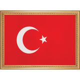 İNTER TÜRK BAYRAĞI VARAKLI ÇERÇEVE 50x70 INT-050