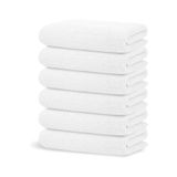 INTER Z 6'lı Set Beyaz %100 Pamuk Otel Banyo Havlusu 90x150 Cm, Otel Havlusu