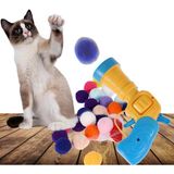 İnteraktif Kedi Oyun Tabancası, Peluş Top Atan İnteraktif Kedi Oyun Tabancası - (Hediye Peluş Toplar)