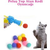 İnteraktif Kedi Oyun Tabancası Peluş Top Atan Stres Oyuncağı