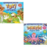 Interaktif Pedagog Onaylı Hikaye Seti 2 Kitap Denizde Doğum Günü + Toti Çiftlikte - Standart
