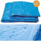 İnterbag Su Geçirmez Hazır Ebatlı Pvc Branda Çadır Gölgelik Tente 10X12MT Mavi