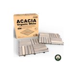 INTERBUILD Ahşap Yer Karosu Organik Beyaz 30x30cm (10 Adet Karo=0.9m²)