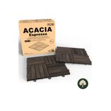 INTERBUILD Ahşap Yer Karosu Renk Espresso 30x30cm (10 Adet Karo=0.9m²)