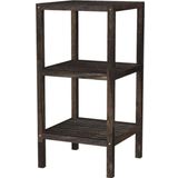 Interbuıld Real Wood Interbuild Akasya Masif Ağaç - Holger 3 Katlı Çok Amaçlı Raf - 372x371x653 Mm - Espresso