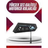 Intercom Bluetooth Kask Kulaklık Motosiklet Kulaklık 5.0 Bluetooth Midastech - Renkli